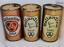 1950's P. BALLANTINE & SONS LIGHT LAGER NEW JERSEY 3 FLAT TOP CANS NEWARK 3 RING picture