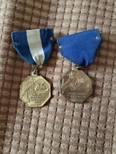 Lot Of 2 Vint. Illinois Grade School Music Association Org. Ribbon Medals 1960s picture