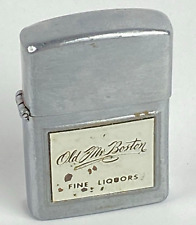 Vintage Old Mr. Boston Fine Liquors Adverting Alco Lighter  Brushed Chrome Japan picture