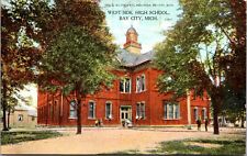 Postcard West Side High School in Bay City, Michigan picture