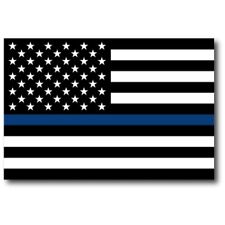 Magnet Me Up Thin Blue Line American Flag 4x6 Magnet Decal-Heavy Duty for Car Tr picture