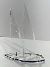 Lucite Acrylic SAILBOAT Sculpture Signed  2005 picture