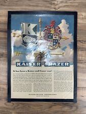 1947 Kaiser Frazer Car Willow Run Sales Automobiles Crest Vintage Print Ad picture