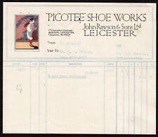 1926 Illustrated Billhead Leicester John Rawson & Sons Picotee Shoe Works picture