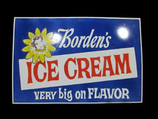 Porcelain Borden's Ice Cream Enamel Metal Sign Size 30