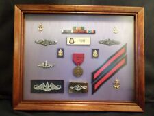 Military USN Navy USS GEORGIA SSBN-729 Submarine Metals Patches Shadowbox picture