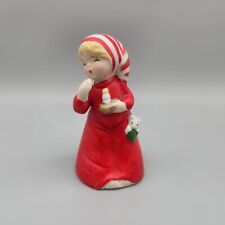 JASCO Merri-Bells Figurine Red Vintage Christmas Decor Made in Taiwan Holiday 5