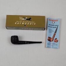 Vintage Kaywoodie Relief Grain 80B Tobacco Pipe Imported Briar Billiard With Box picture