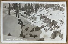RPPC California Sierra’s Galena Canyon Winter Antique Real Photo Postcard c1910 picture