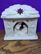 Ceramic Nativity Off White By PartyLite 7.5'' H In Box picture