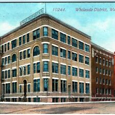 c1910 Waterloo, IA Wholesale District Downtown Litho Photo Postcard Main St A35 picture