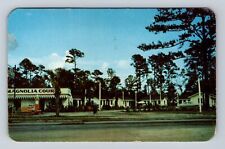 Savannah GA-Georgia, Magnolia Motor Court, 50's Car Advertising Vintage Postcard picture