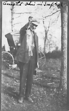 RPPC Soap Creek Bloomfield Iowa Fisherman with 6 lb. Bass c1910 Postcard picture