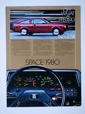 1980 Toyota Corolla SR 5 Sports Coupe Original Vintage Regional Print Ad 8 x 11