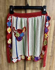 Vintage Mid Century Apron / Crocheted picture