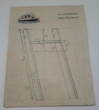 Cunard White Star H.M.S Mauretania Letterhead Drawing Specs of Bunks Vintage picture