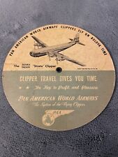 Pan American World Airways Clippers Fly On Bulova Time Selector Wheel - Rare picture