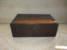 Tiger Oak Wood Box Humidor Tobacco Tea Seeds Victorian Antique Lined picture