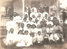 AUG 22 1919 Large Family Photograph Albert Otto Bigalk Cresco Iowa RPPC Postcard picture
