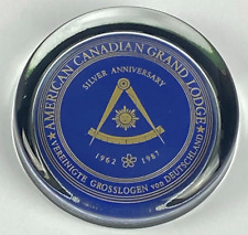 American Canadian Grand Lodge 1962-1987 Masonic Silver Anniversary Paperweight picture