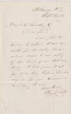 John G. Saxe - American  19th Cent. Poet, handwritten signed letter picture