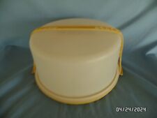vintage Tupperware LARGE CAKE TAKER KEEPER w/ HANDLE LID & TRAY 1256, 1257 picture
