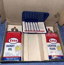 Vintage NOS (New Old Stock) ESSO / Humble HANDY OIL & LIGHTER FLUID Travel Kit picture