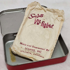 Vintage 1960's Scripto VU-Lighter Metal Tin Box picture
