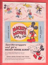 1937   GUM  MICKEY MOUSE   WRAPPER   High Grade   NM/MT picture