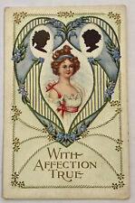 Vintage Valentine's Postcard, Embossed, With True Affection picture
