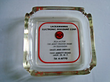 Vintage Lackawanna Electronic Discount Corp RCA Glass Ashtray ~ Abbott Rd N.Y. picture