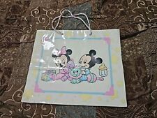 Vintage Disney Babies Gift Bag Retro 90s Baby Mickey Minnie  10 X 12 picture