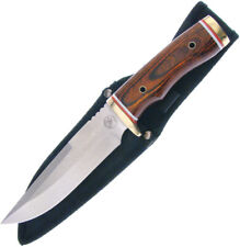 Frost Trophy Stag Pakkawood Handle Stainless Fixed Bowie w/ Belt Sheath TS177 picture