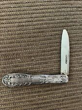 Antique Early USA Mid 1800’s SOLID STERLING  POCKET KNIFE.Tift &Whiting. picture