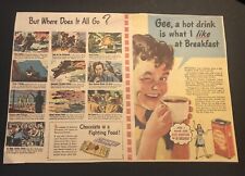 1940’s Wartime Soldiers Nestle Chocolate Comic Newspaper Ad picture