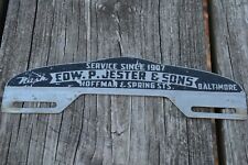 1930's NASH EDW. P JESTER & SONS SINCE 1907 BALTIMORE MARYLAND METAL TOPPER SIGN picture