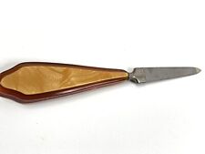 Vintage Brown Lucite Nail File 7.5” Replaceable File picture