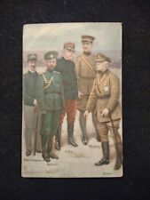 Vintage/Antique Color Post Card of WWI Leaders picture