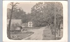 DIRT ROAD HOUSES southwest harbor me real photo postcard rppc maine street picture
