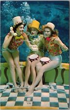 Vintage 1960s WEEKI WACHEE Florida Postcard Mermaids 
