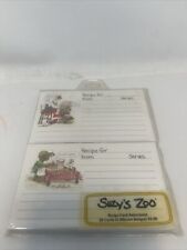 1990's Suzy's Zoo Recipe Cards - 2 pack Set of 12 - Cookbook picture