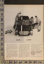 1963 AUTO MG SPORT SEDAN BRITTISH RACE STRIPE PICNIC AUSTIN HEALEY CAR AD WO40 picture