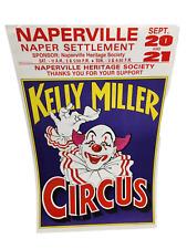 Kelly Miller Circus 11 x 17 Cardboard Poster - Naperville Illinois - Clown picture