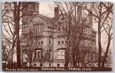 Tabor Iowa~Tabor Christian College~Gaston Hall~c1910 B&W Postcard picture