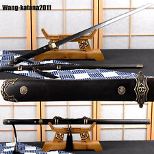 Tang Dynasty Dao Folded Steel Chinese Sword Katakira Zukuri Blade Brass Fittings picture