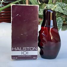 ￼Discontinued HALSTON 101 Men Homme 3.4oz Cologne Spray 25% Fill Level With Box picture