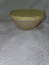 Vintage TUPPERWARE 233 Wonderlier Small Bowl Pale Pink with Yellow Seal Lid picture