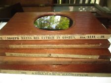 Five wood frame magic lantern slides with Biblical theme - 1890s picture