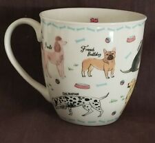 NEW Milly Green ENGLAND Ivory Dogs Coffee Tea Mug Cup,Fine China, GIFT 16oz  picture