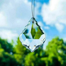 10PC Clear Maple Crystal Hanging Faceted Prism Glass Suncatcher Fengshui Pendant picture
